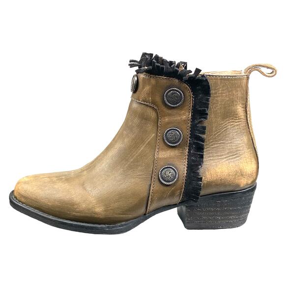 Corral Women’s Brown Leather Distressed Western Ankle Boot Size US 8 - Picture 3 of 12